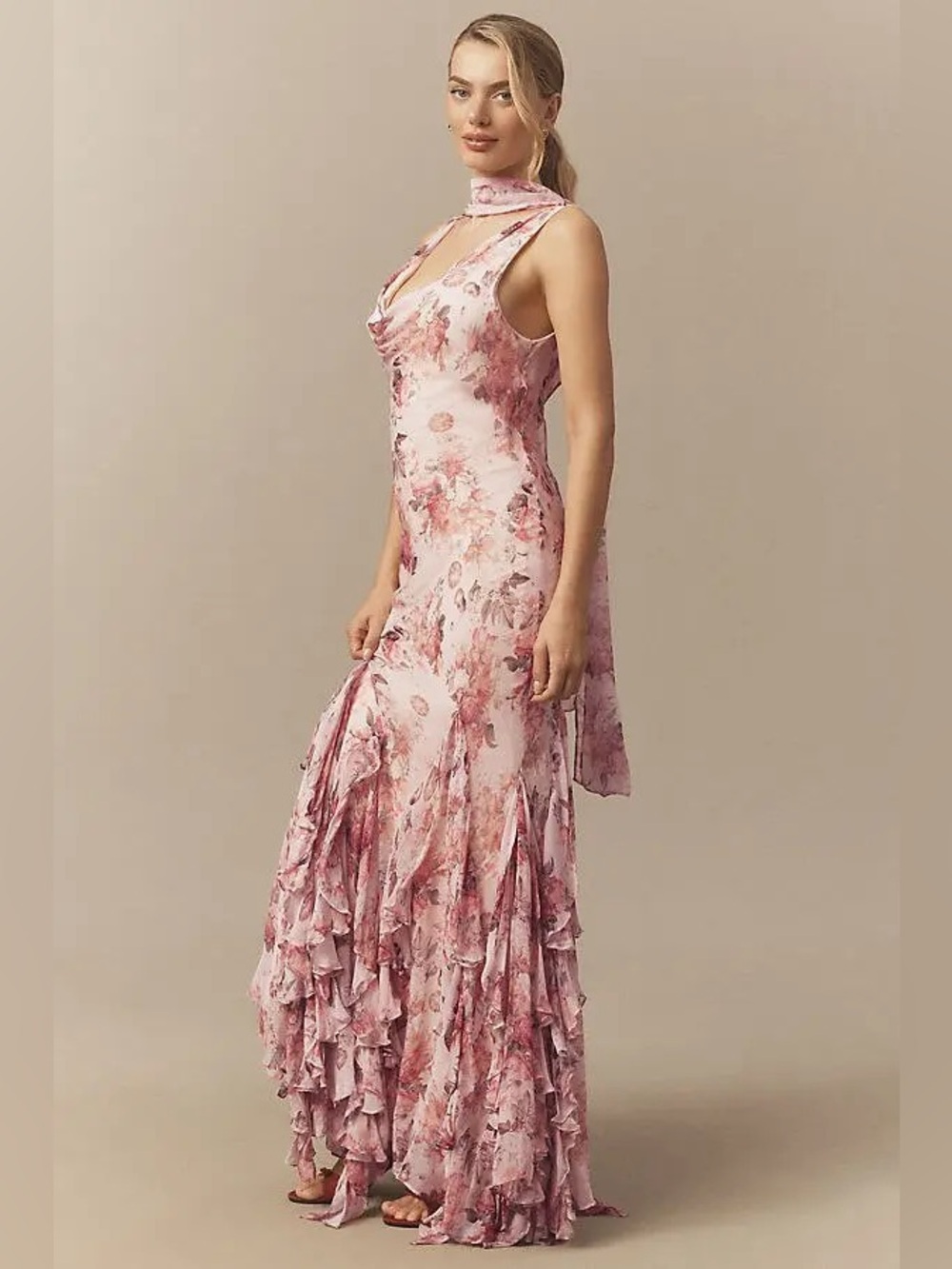 NWT BHLDN
Lauren Mermaid Ruffle Chiffon Maxi Dress - Picture 1 of 6